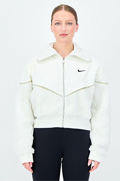 Nike Women Loose Fit long Sleeve Outdoor Jacket, White