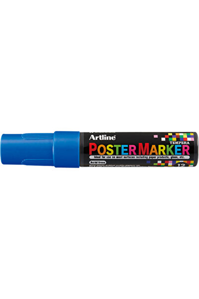 artline Marker pentru poster ARTLINE, corp plastic, varf tesit 12mm - albastru