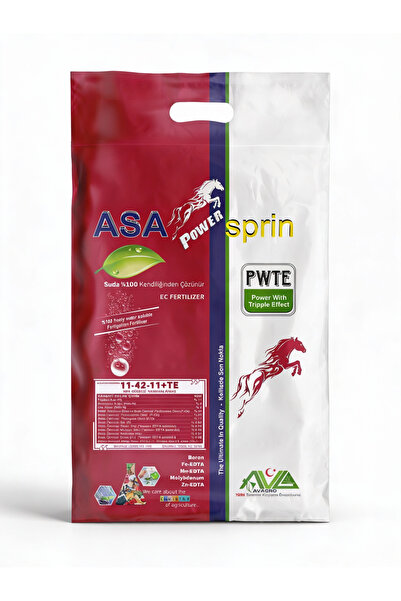 Asapower Avagro Tarım 11-42-11+TE Azot Fosfor Potasyum NPK Damlama Gübresi 5KG