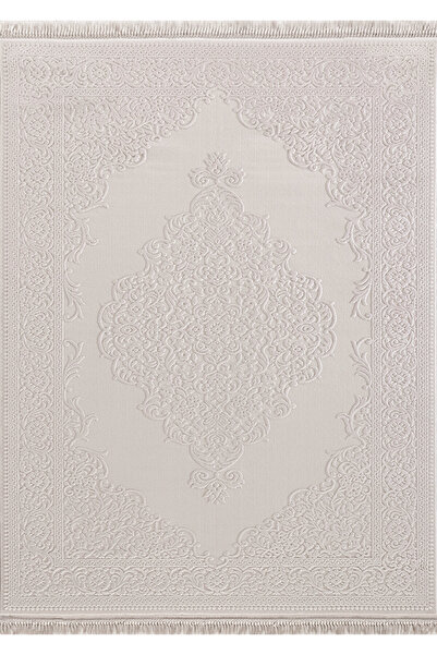 Flora TOZUMaz Bej Milyon Point Akrilik Halı, 11 mm Hav Modern Desenli, Uzun Ö...