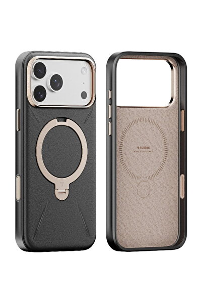 TORRAS Husa pentru iPhone 17 Pro Max - QPRO Leather Series - Black