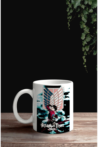 Darkia Anime Attack Titan Double Sided Printed Gift Porcelain Mug