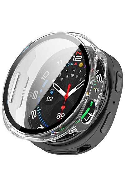 Techsuit Case for Samsung Galaxy Watch8 44mm + Film - Defense360 Pro - Clear