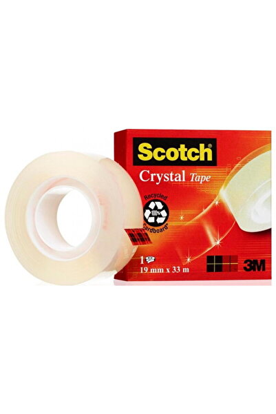 3M Crystal clear adhesive tape, easy to tear, 19mm x 33m, - SCOTCH Crystal