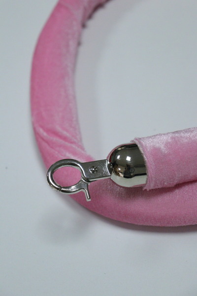 HCA LİMİTED حبل حاجز بروتوكول وردي اللون بطول 150 سم مخملي مستورد مع خطاف (طر...