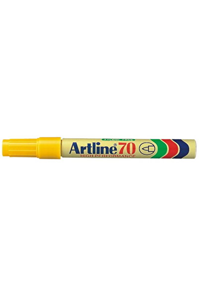 artline Permanent marker 70, corp metalic, varf rotund 1.5mm - galben