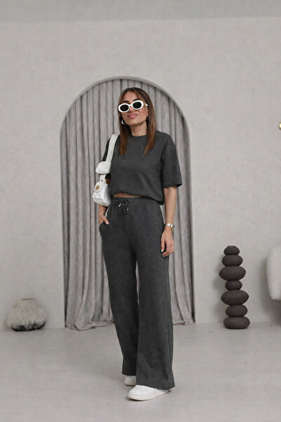 YAKAMEL Set de trening pentru femei, cu decolteu rotund, talie super înaltă, ...