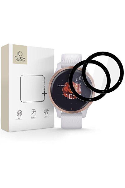Tech-Protect Flex+ Hybrid Glass 2-Pack Garmin Venu 2S, Negru