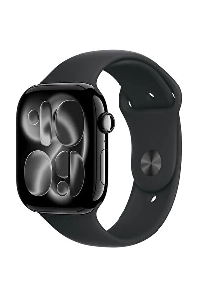 Apple Watch Series 11 GPS 46mm Jet Black Aluminium Case with Black Sport Band...