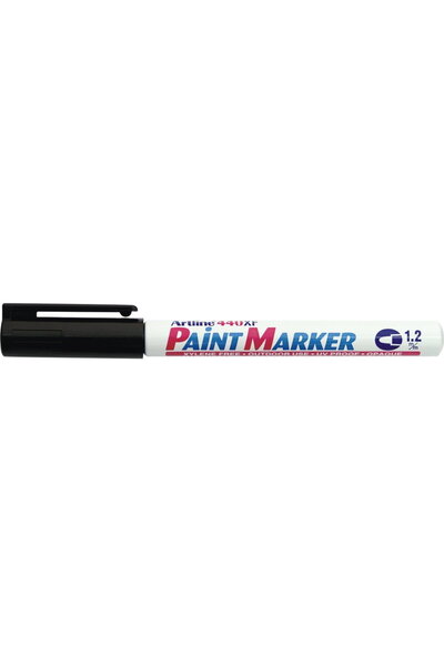 artline 440XF paint marker, metal body, round tip 1.2mm - black