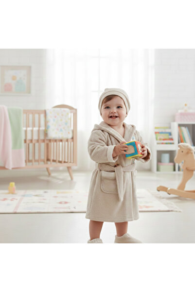 Leylek Bambu 0-24 Ay Bebek Bornoz Seti