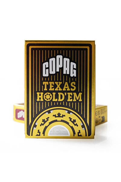 Copag – Cărți de joc Texas Hold'em Jumbo Poker (Negru / Roșu)