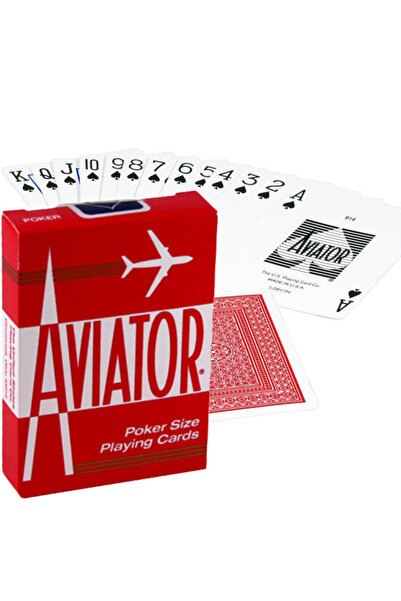 Bicycle Aviator – Cărți de joc standard pentru poker (roșii / albastre)
