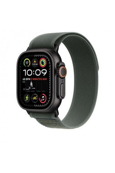 Apple Curea SmartWatch MYQ33ZM/A, 49mm, Green Trail Loop/Black Titanium Finis...