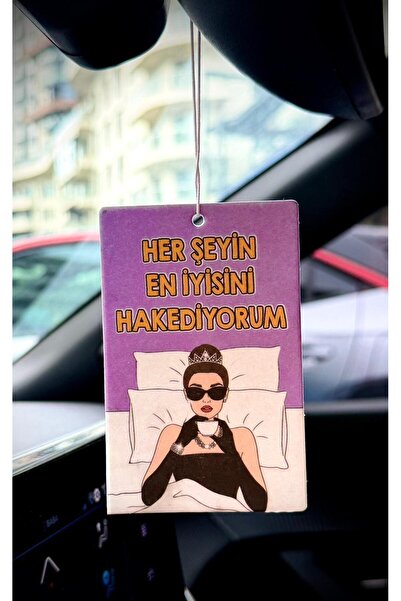 Duftpalm HER ŞEYİN EN İYİSİNİ HAK EDİYORUM TASARIMLI EĞLENCELİ ARAÇ KOKUSU VE...