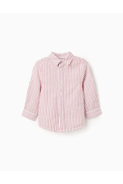 Ziddy LS SHIRT CO DOBBY, DARK RED, SMS