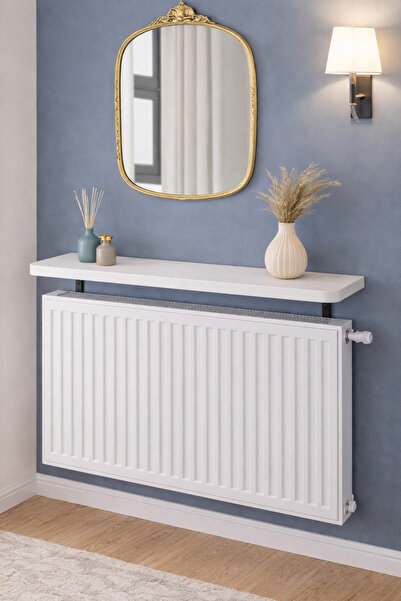 Home Oval Kesim Petek Üstü Uçan Raf Dresuar Kalorifer Peteği Rafı Kitaplık 60...