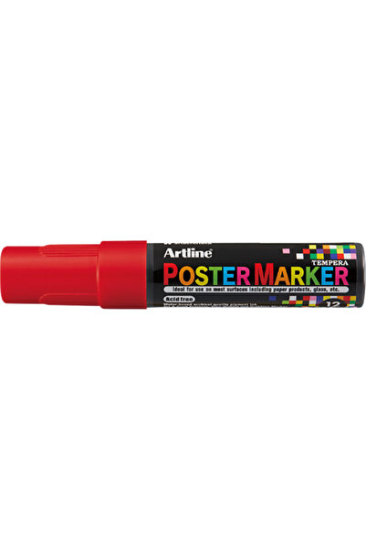 artline Marker pentru poster ARTLINE, corp plastic, varf tesit 12mm - rosu