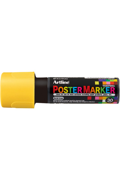 artline Marker pentru poster ARTLINE, corp plastic, varf tesit 30mm - galben