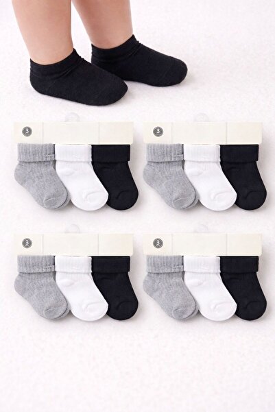 LaFont جوارب قطنية عضوية مضادة للتعرق للأطفال حديثي الولادة والرضع - 12 أزواج...