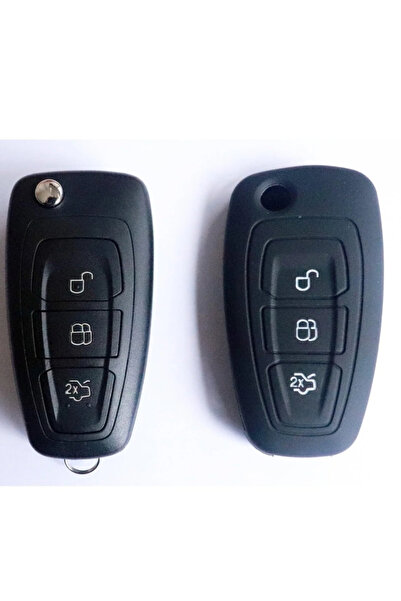 TRM Ford Focus 3 Mondeo Transit Courier Uyumlu Silikon Anahtar Kumanda Kılıfı...