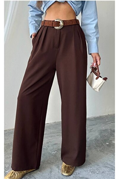 Ruby Wear Γυναικείο ψηλόμεσο φαρδύ παντελόνι Palazzo