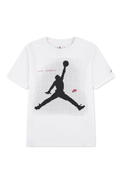 Nike Λευκό μπλουζάκι για αγόρια Jordan Jumpman Grid Blur