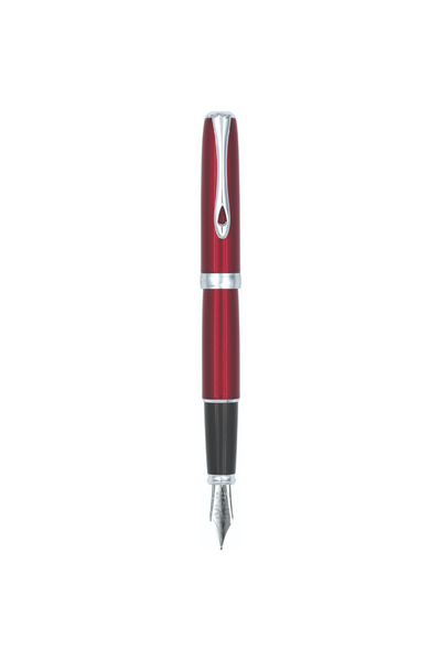 Diplomat Excellence A2 pen, with M nib, stainless steel - Magma Red