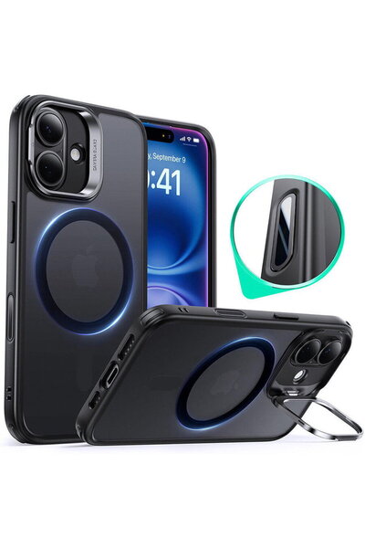 ESR Husă pentru iPhone 16 - Classic Hybrid HaloLock Kickstand - Negru Mat