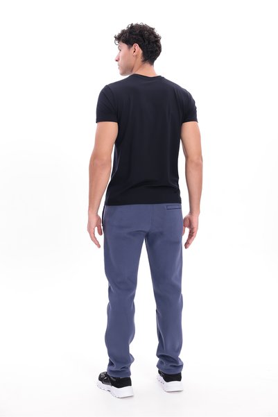 Rowinger 3 Thread Thick Textured Zipper Pocket Straight Leg Winter Men's Sweatpants