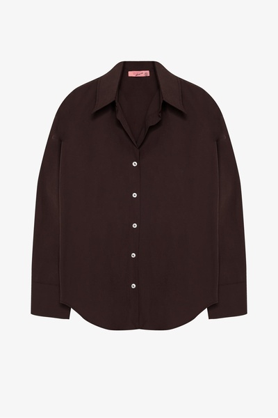 Quzu Long Sleeve Women's Shirt Gml00787 Coffee