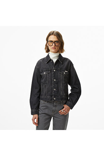 Calvin Klein 90S Trucker Fog Kadın Siyah Ceket