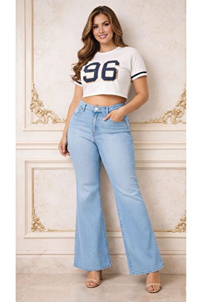 nd jeans Γυναικείο παντελόνι τζιν Premium ψηλόμεσο εφέ σύσφιξης ελαστικό, άνε...