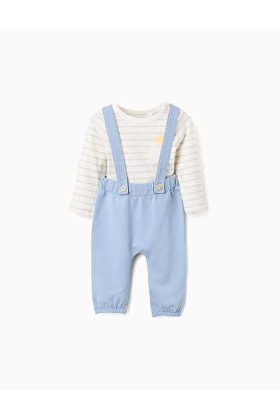 Ziddy Striped bodysuit + trousers for newborn boys, white/green/blue