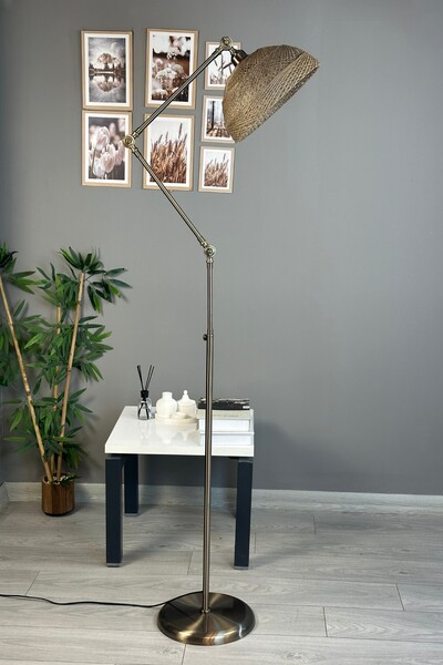 Bamyum Bohem Recycle İplik Jüt El Yapımı Mafsallı Sütlü Kahve Eskitme Gövde L...