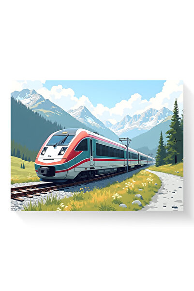 Printees Tablou - Trenul - Canvas pe șasiu