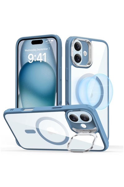 ESR Carcasă pentru iPhone 16, Classic Hybrid HaloLock Kickstand Slim, Albastră