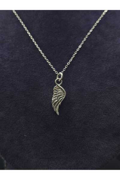 sarıyer silver قلادة نسائية من الفولاذ بتصميم جناح الملاك والحب، مجوهرات يومي...