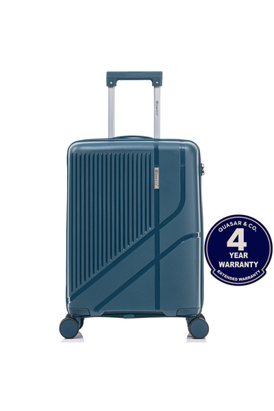 Quasar & Co. Cabin trolley 56x38x24cm, hand luggage, zip-up trolley, PP suitc...
