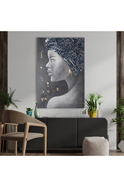 Vi Markets Elegant wall art portraying a graceful female profile adorned with...