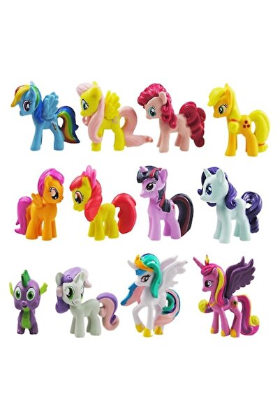 OEM Set de 12 figurine My Little Pony, decorațiuni pentru tort, multicolore