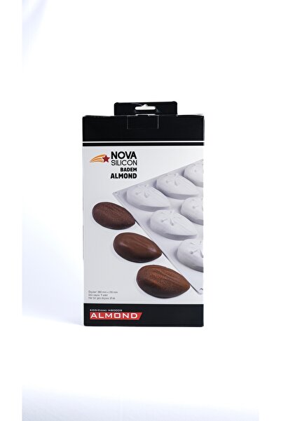 NOVA SİLİKON قالب كعكة من السيليكون على شكل اللوز ذو 9 فتحات