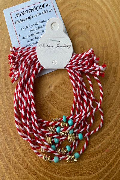 Shepidi 10-Piece Gold Turtle Object Marteniçka Lucky Bracelet