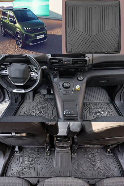 Rizline PREMİUM Peugeot Rifter 2019 ve Sonrası 3D Havuzlu Paspas ve Bagaj Hav...