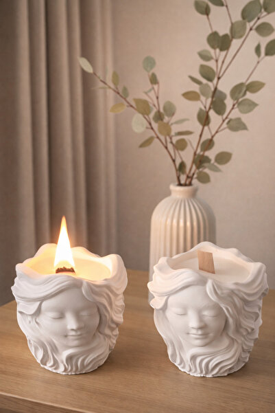 Vanilla Scented Wood Wick Candle in a double Hellenistic Bowl