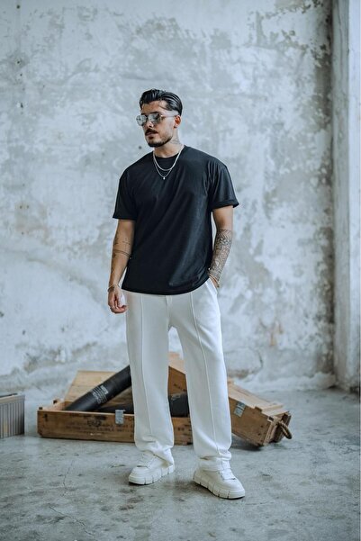 OUTFİT MAN Oversize Tshırt Siyah