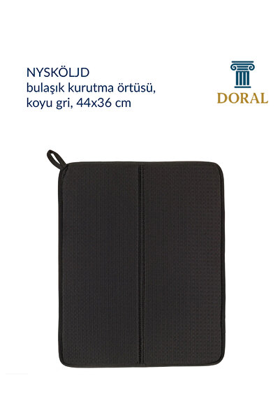 IKEA Nysköljd Ekstra Emici Mikrofiber Bulaşık Kurutma Örtüsü - Koyu Gri