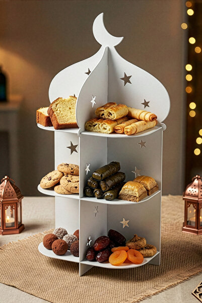 iwa concept Ramadan 3 Tier Minaret Metal Tableware Iftar Decor - Islamic Home...