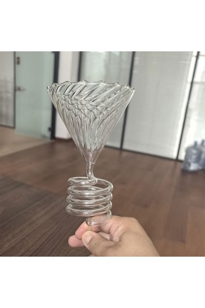 MIBRU Spiral Glass Coffee Dripper Chemical distillation funnel v60