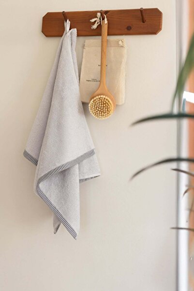 İrya Marble 100% Cotton Hand Towel 50X90Cm Gray